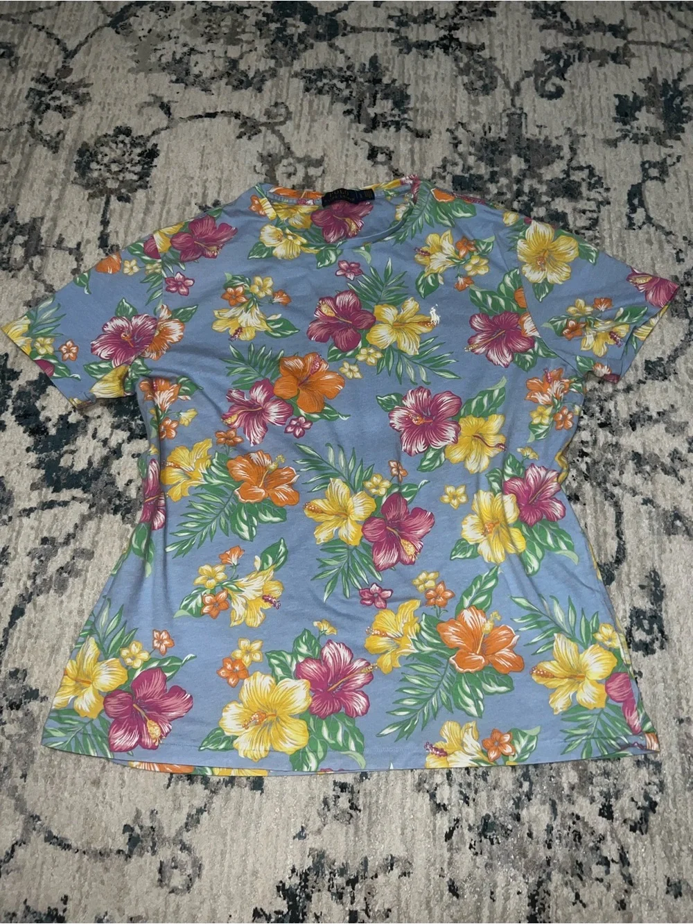Polo Ralph Lauren Hawaiian Floral Print Cotton Crewneck